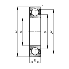S 61809-2RSR-Y, (j) DIN 625-1 ˜ʵҪߴ, ɂ(c)ܷ