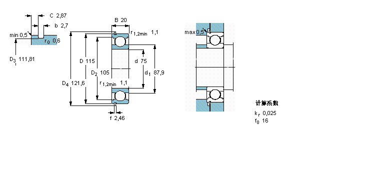 SKF S, Уֹ(dng)h(hun), m6314-ZNRӱD