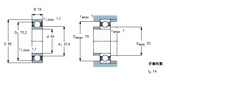 SKF S, մɻS, Ħܷ6208-2RZTN9/HC5C3WTӱD