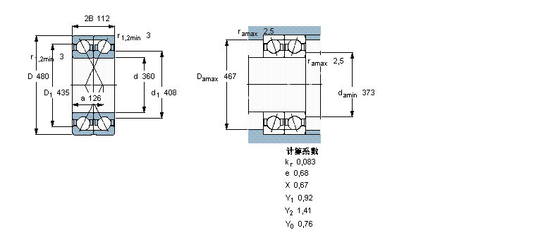 SKF ǽ|S, 䌦b, 䌦71872ACM/P5DBӱD