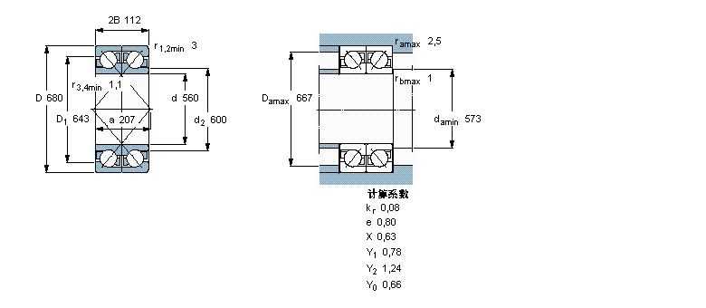 SKF ǽ|S, У䌦b, 䌦718/530AC/DBVQ074ӱD