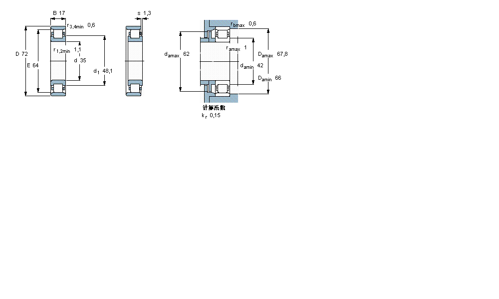 SKF ALS, , NU OӋNU1007ECPӱD