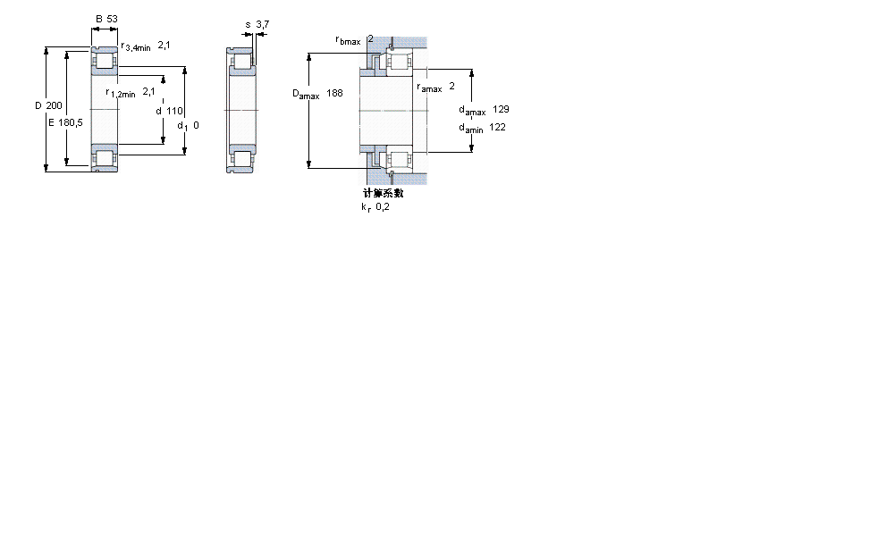 SKF ALS, , NU O(sh)Ӌ, ȦһλNU2222ECN1MLӱD