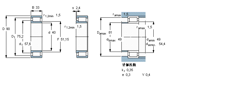 SKF ALS, НMbL, NCF OӋNCF3008CVӱD