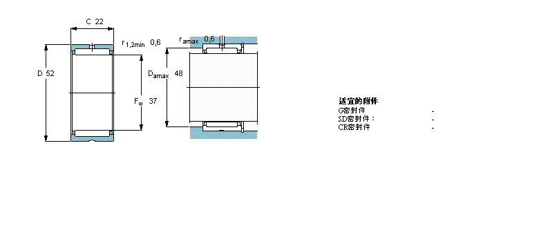 SKF LS, moȦ, oܷNK37/30ӱD