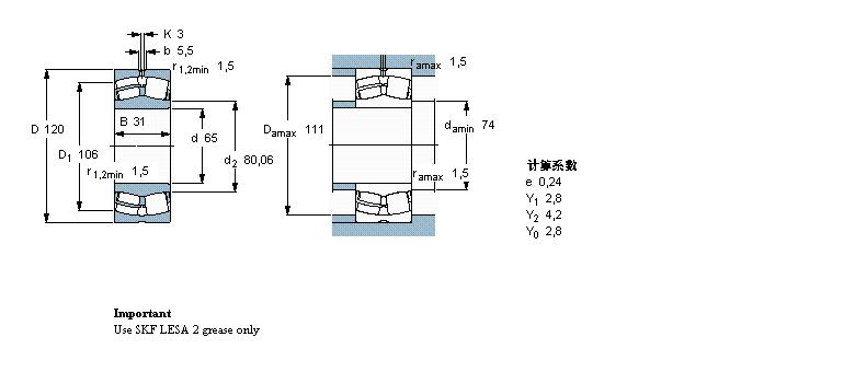SKF LS, A͈AF, SKF Energy Efficient (E2) bearings, AF̓(ni)E2.22212KӱD
