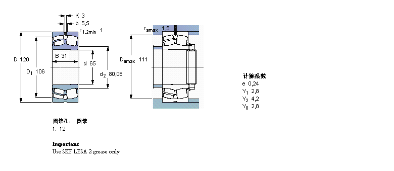 SKF LS, A͈AF, SKF Energy Efficient (E2) bearings, A̓ȿE2.22213ӱD