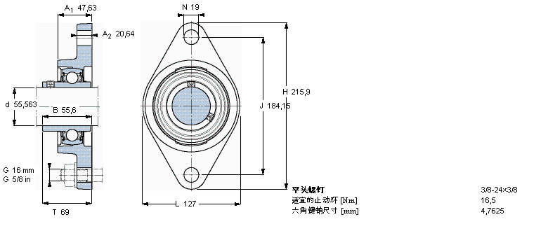 SKF ڸߜصY-SІԪmԪEAS, ӢSFYT2.3/16TF/VA201ӱD