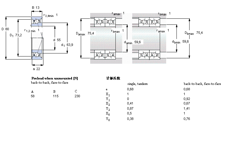 SKF ǽ|S, , CE, contact angle 15°71911CE/P4AӱD