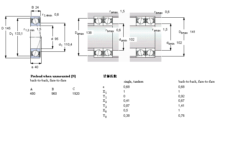 SKF ǽ|S, , S .. ACD/HC, sealed, contact angle 25°, hybridS7019ACD/HCP4AӱD