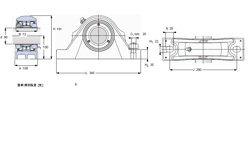 SKF LSʽSԪ, SKF ConCentra, non-locating units, relubrication-free (double-lip seals)SYNT75LWӱD