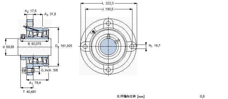 SKF mĝLSІԪ, i׺ͲڣӢƵS, non-locating units, radial shaft sealsFYRP2.11/16-3ӱD
