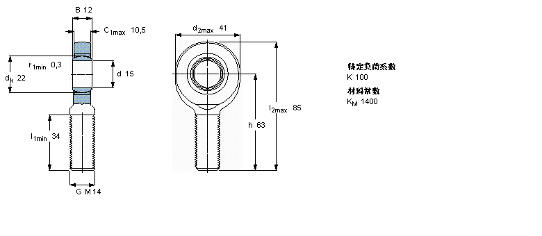 SKF SoU, ݼy, /PTFEͺϲSALKB14FӱD