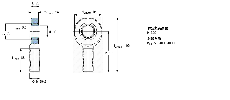 SKF SoU, ݼy, /PTFE , ܷSA40TXE-2LSӱD